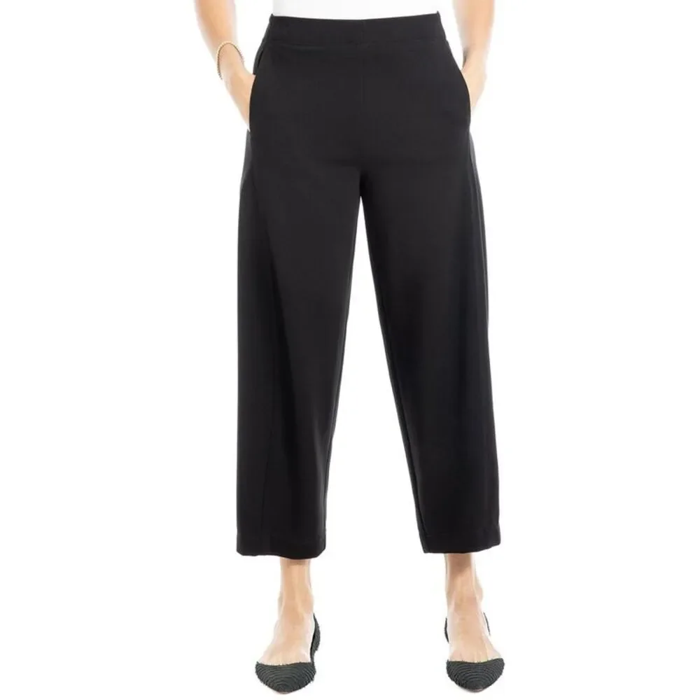 Max Studio Womens  Ponte Barrel Pant, Black